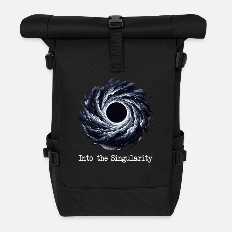 Passionné d’astrophysique dans la singularité - Sac à dos roll top - noir