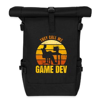 Video Games Developer - Roll Top Backpack - black - Front