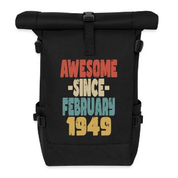 Awesome February 1949 - Roll Top Backpack - black - Front