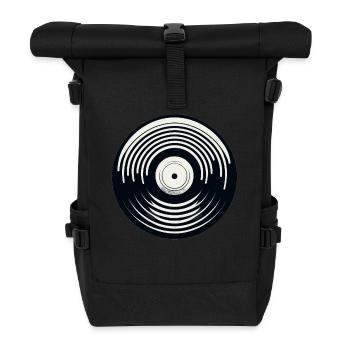 Disque vinyle - Sac à dos roll top - noir - Devant