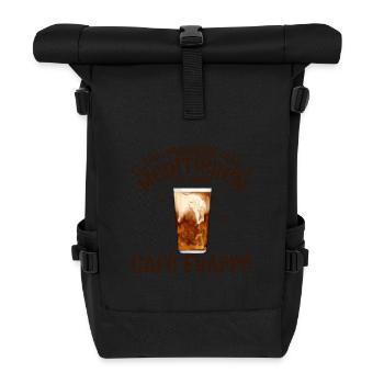 Meditieren und Café Frappé - Rolltop Rucksack - Schwarz - Vorne