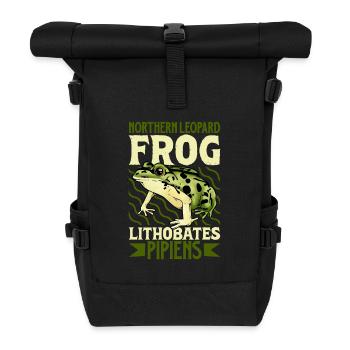 Leopardfrosch - Rolltop Rucksack - Schwarz - Vorne