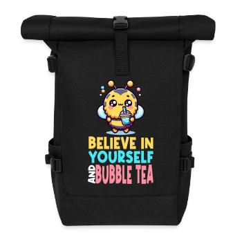 Kawaii Bee Bubble Tea Glaube an dich selbst Spaß - Rolltop Rucksack - Schwarz - Vorne