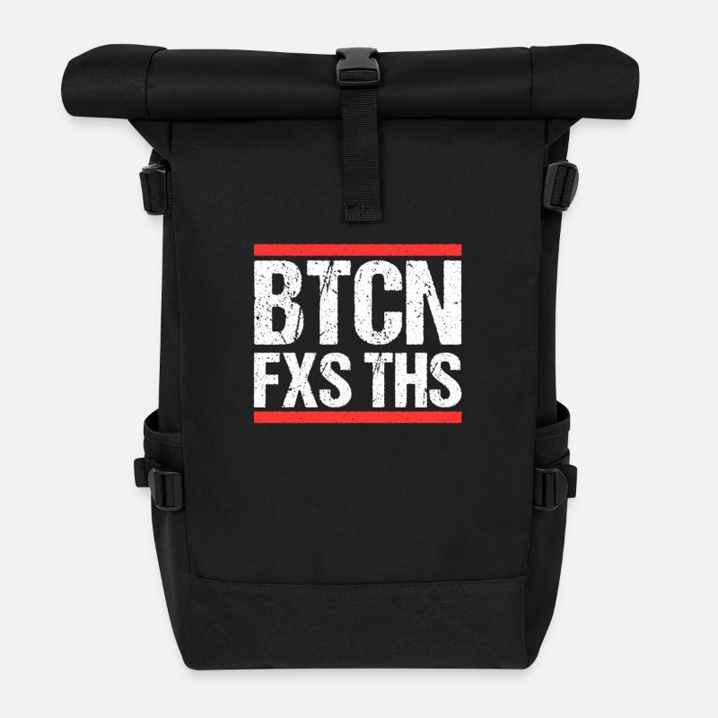 Bitcoin Fixes this - Rolltop Rucksack - Schwarz