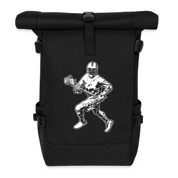 Lacrosse Spieler - Rolltop Rucksack - Schwarz - Vorne