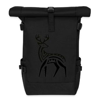 Cerf Amérindien Zodiaque - Sac à dos roll top - noir - Devant