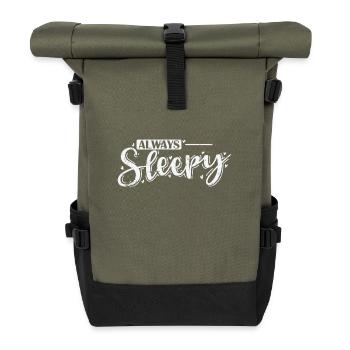 Toujours somnolent dormant nuit rêver - Sac à dos roll top - olive/noir - Devant