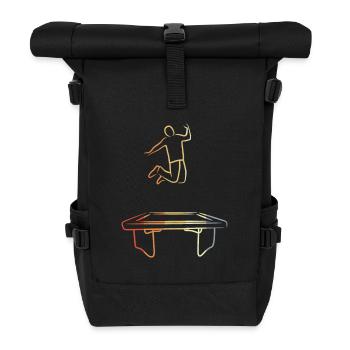 Trampolinist Vintage Look - Rolltop Rucksack - Schwarz - Vorne
