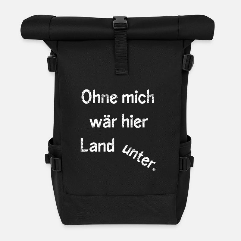Land unter - Rolltop Rucksack - Schwarz