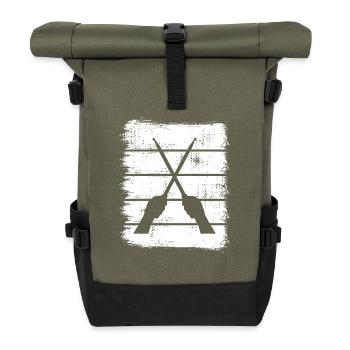 Drumsticks Drawing - Roll Top Backpack - olive/black - Front