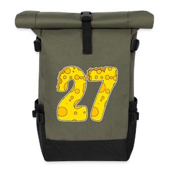27 years old Lustig Käse - Roll Top Backpack - olive/black - Front