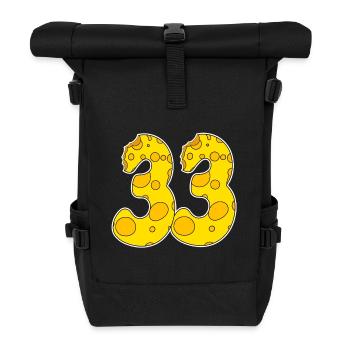33 Jahre Lustig Käse - Rolltop Rucksack - Schwarz - Vorne