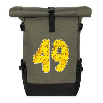 49 years of Lustig Käse - Roll Top Backpack - olive/black - Front