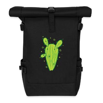 grande plante de cactus - Sac à dos roll top - noir - Devant