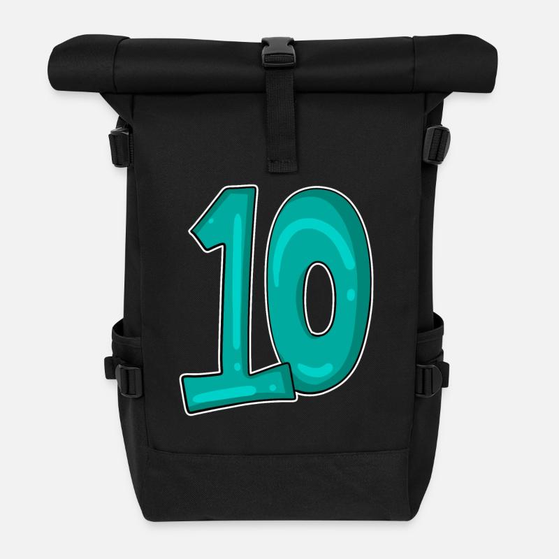 10 Zehn - Rolltop Rucksack - Schwarz