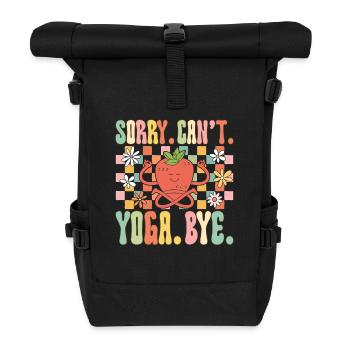 Pardon. Ne. Yoga. Au revoir - Sac à dos roll top - noir - Devant