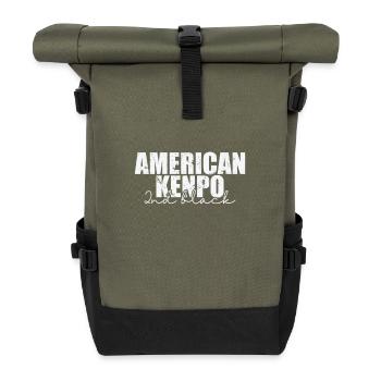 American Kenpo 2nd Black Martial Arts - Roll Top Backpack - olive/black - Front