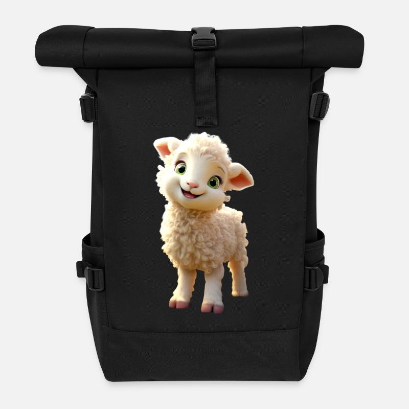 Schaf Lamm Mäh Schäfchen Schäfer Süße Schafe Schaf - Rolltop Rucksack - Schwarz