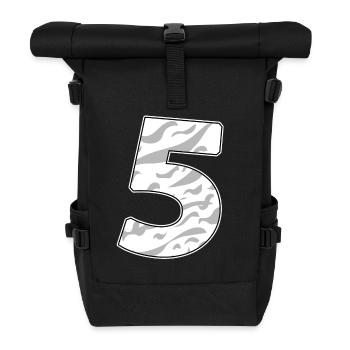 5 - Roll Top Backpack - black - Front