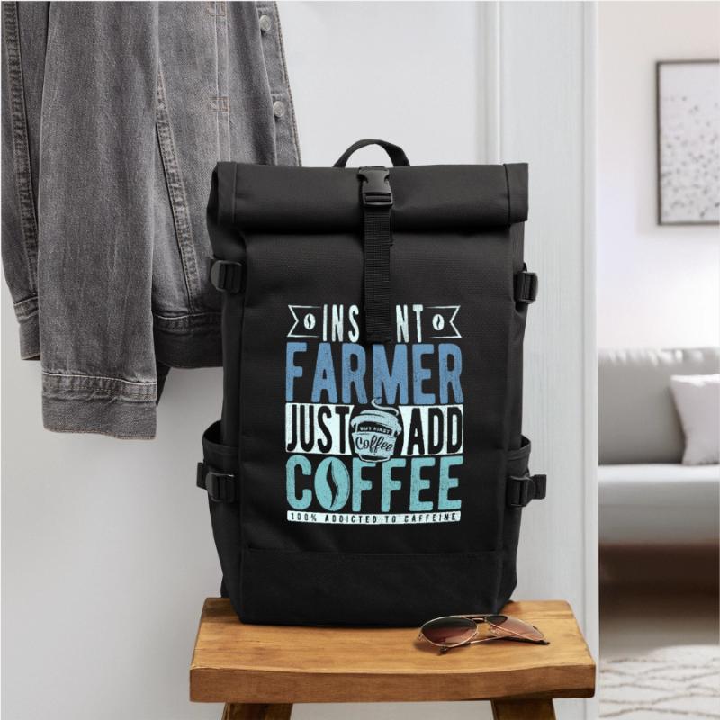 Instant Farmer Il suffit d’ajouter du café Sac à dos roll top