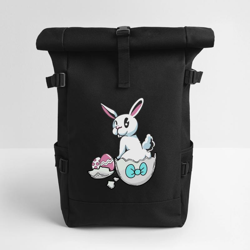 Easter Easter Bunny Eggshell Easter Eggs Child Eggs Egg Roll Top Backpack
