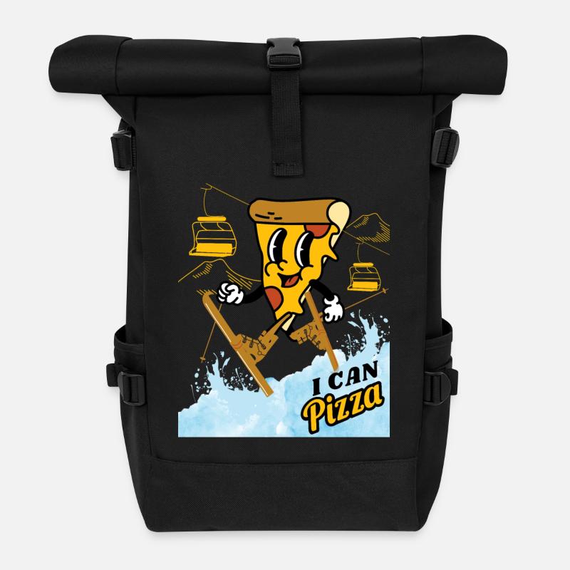 I can Pizza - Ski Enfants - Sac à dos roll top - noir