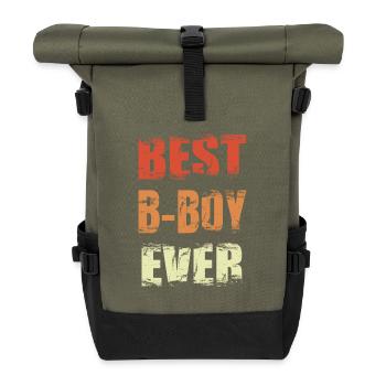 Best B-Boy Ever - Rolltop Rucksack - Olive/Schwarz - Vorne