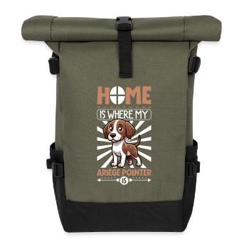 Zuhause - Braque de l'Ariège - Rolltop Rucksack - Olive/Schwarz - Vorne