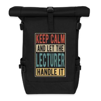 Lecturer Retro Gift - Roll Top Backpack - black - Front