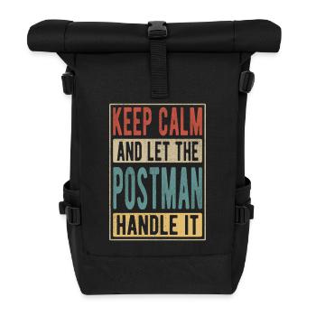 Postbote Retro Geschenk - Rolltop Rucksack - Schwarz - Vorne