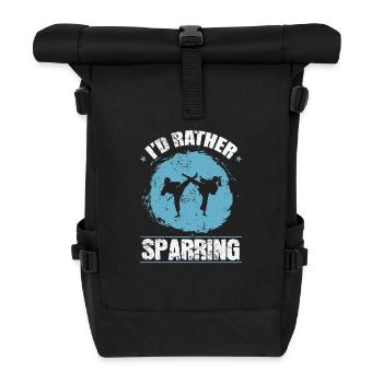 I' rather Sparring in Karate - Rolltop Rucksack - Schwarz - Vorne