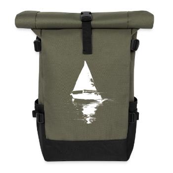 Segeln Skizze - Rolltop Rucksack - Olive/Schwarz - Vorne