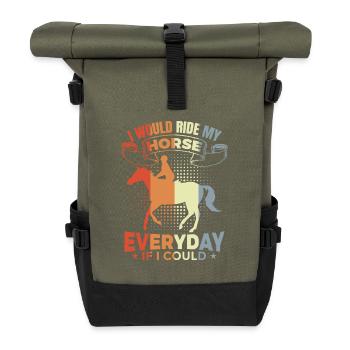Rider Inspiration - Roll Top Backpack - olive/black - Front