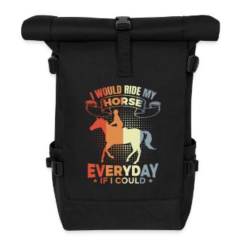 Rider Inspiration - Roll Top Backpack - black - Front