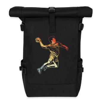 Handballspieler Vintage - Rolltop Rucksack - Schwarz - Vorne
