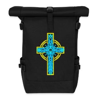Kreuz Kreuze Kruzifix Kirche Jesus Gott - Rolltop Rucksack - Schwarz - Vorne