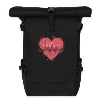 Albuquerque New Mexico Stadt in den USA - Rolltop Rucksack - Schwarz - Vorne