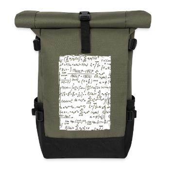 Mathematical Formulas - Roll Top Backpack - olive/black - Front