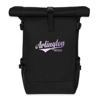 Arlington Stadt im Bundesstaat Kansas - Rolltop Rucksack - Schwarz - Vorne