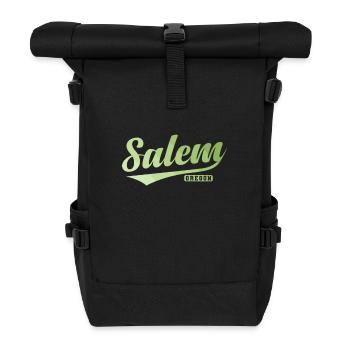 Salem, a city in the U.S. state of Oregon - Roll Top Backpack - black - Front
