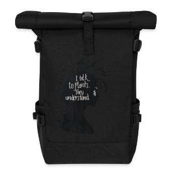 Pflanzenflüsterer Verstehen & Sprechen - Rolltop Rucksack - Schwarz - Vorne