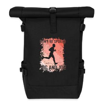 Don't be Spoiled Jogging - Roll Top Backpack - black - Front
