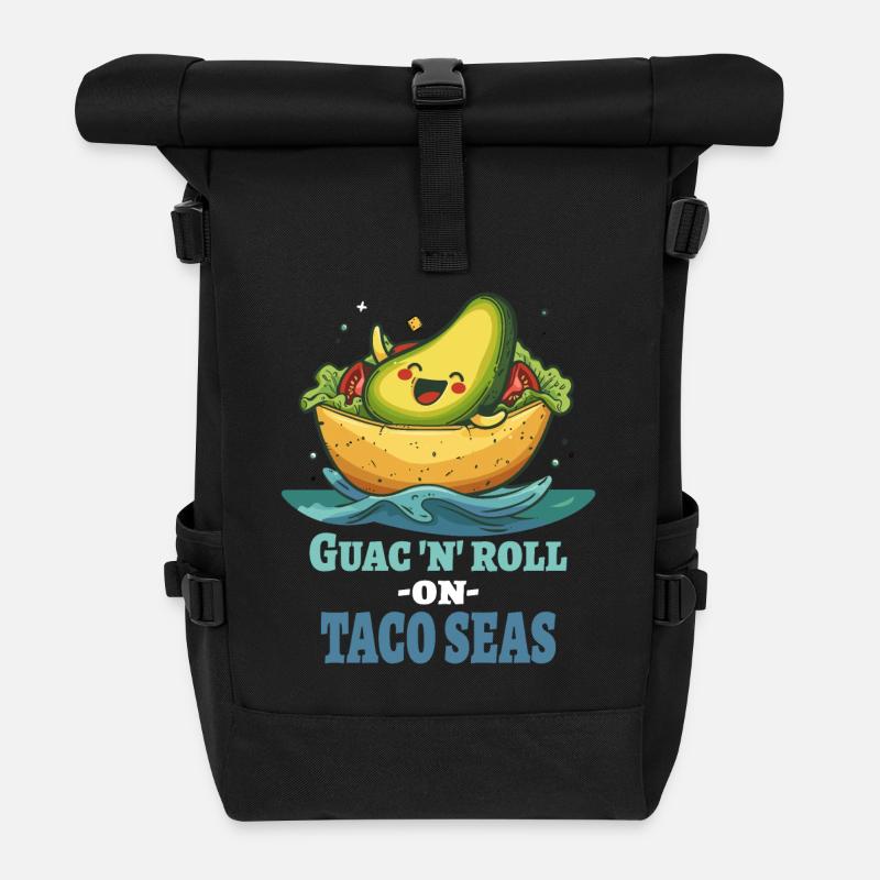 Guac N Roll Auf Taco Meeren - Rolltop Rucksack - Schwarz
