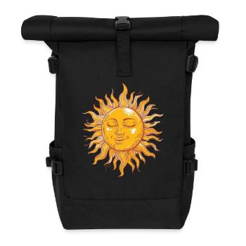 Sonniger Tag Traumhaftes Gesicht - Rolltop Rucksack - Schwarz - Vorne