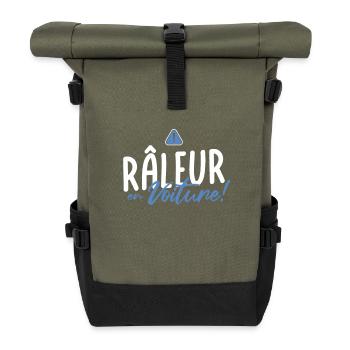 CAR SCRAPER - Für diejenigen, die sich während der Fahrt beschweren - Rolltop Rucksack - Olive/Schwarz - Vorne