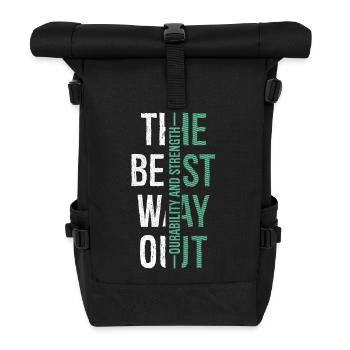 Der beste Ausweg aus Robustheit und Festigkeit - Rolltop Rucksack - Schwarz - Vorne
