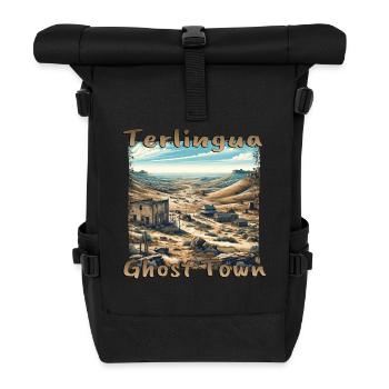 Terlingua Geisterstadt Texas Wüste Grunge - Rolltop Rucksack - Schwarz - Vorne