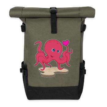 Cœur de pieuvre - Sac à dos roll top - olive/noir - Devant