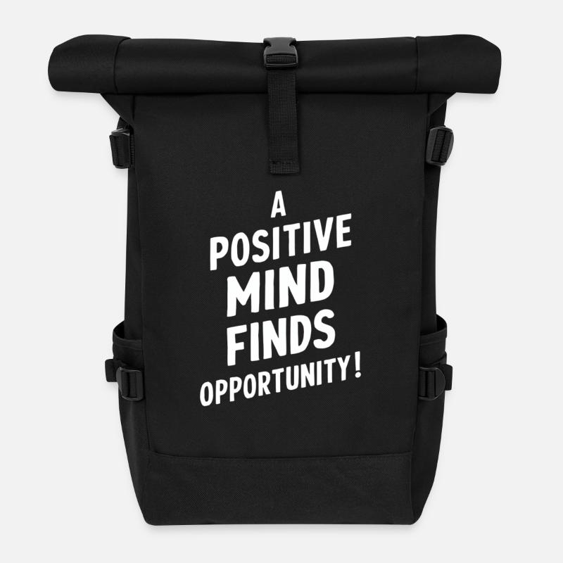 Positiver Geist Entdeckt Chancen - Rolltop Rucksack - Schwarz