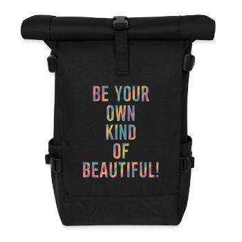 Sei Dein Eigenes Schönheitsideal - Rolltop Rucksack - Schwarz - Vorne